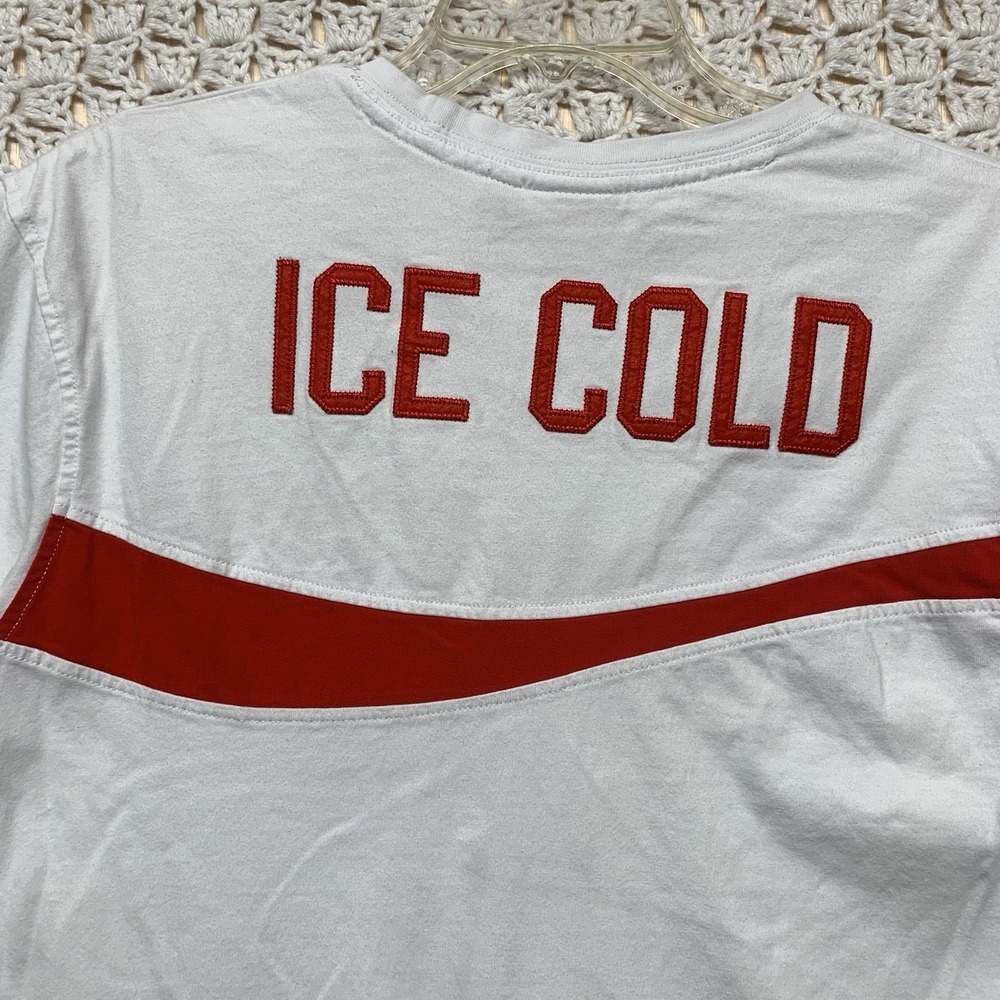 Coca Cola Shirt Mens Sz M White Red Embroidered 1886 ICE Cold Coca Cola #1 - Picture 5 of 10